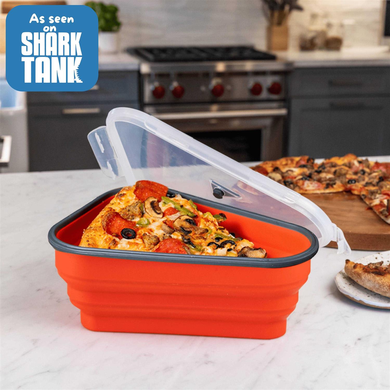 Pizza Pack The Perfect Reusable Pizza Storage Container with 5 Microwavable Serving Trays