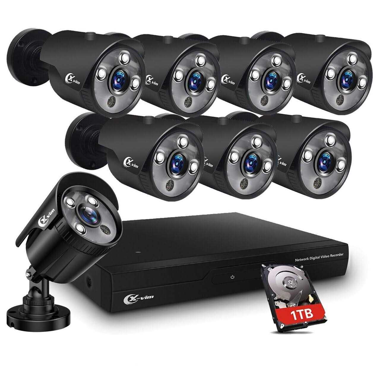 Xvim 8Ch 1080P Outdoor Night Vision Security
