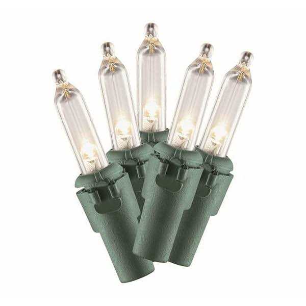 Holiday Time LED 100 Warm White Mini Lights Green wire