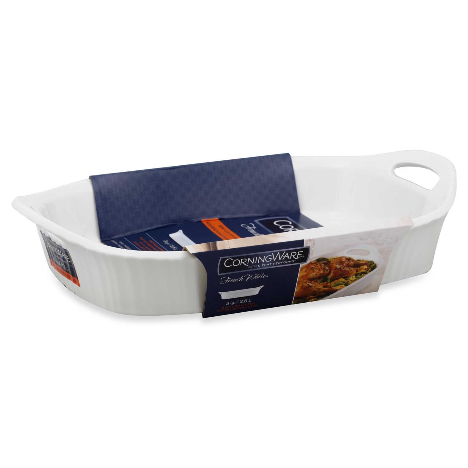 Corningware French White Oblong Casserole 3 qt