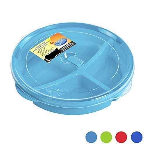 Chef’s 1st Choice Microwave Food Storage Tray Containers 3 Section / Compartment Divided Plates w/ Vented Lid