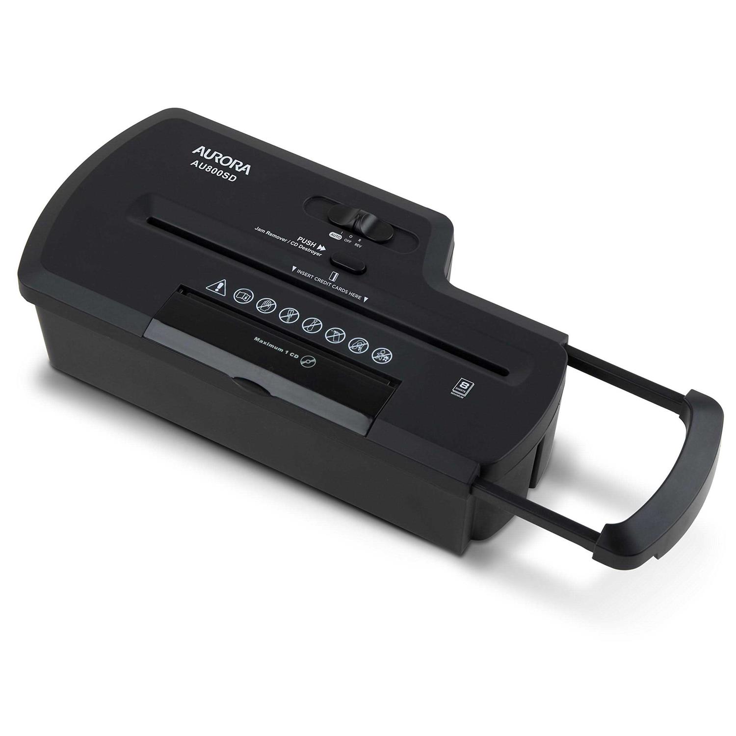 Aurora AU800SD Professional Strip Cut Paper Shredder/CD/Credit Card