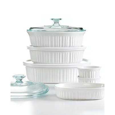 Corningware French White 10 Piece Bakeware Set