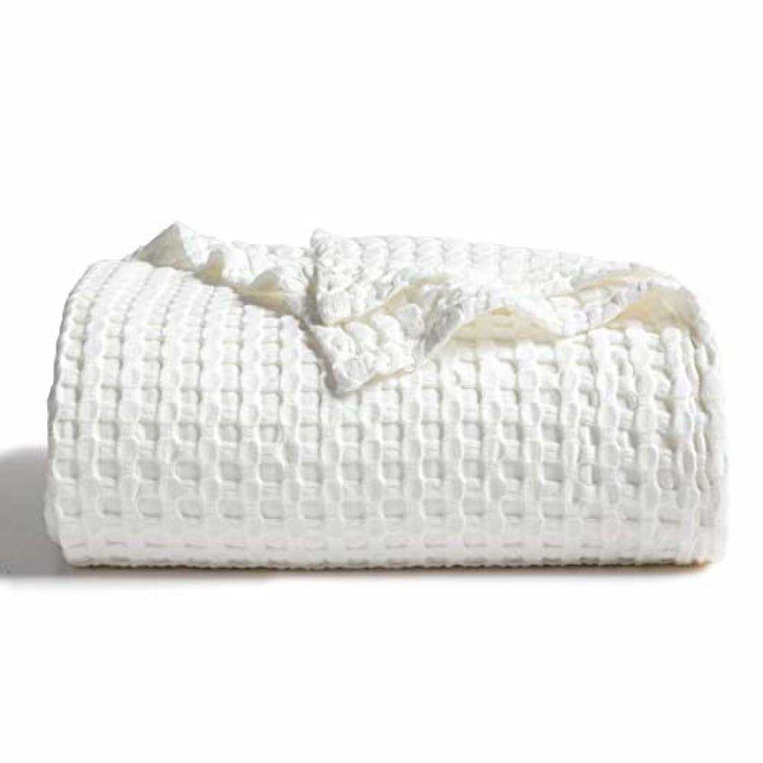 Bedsure Waffle Cotton Blanket King