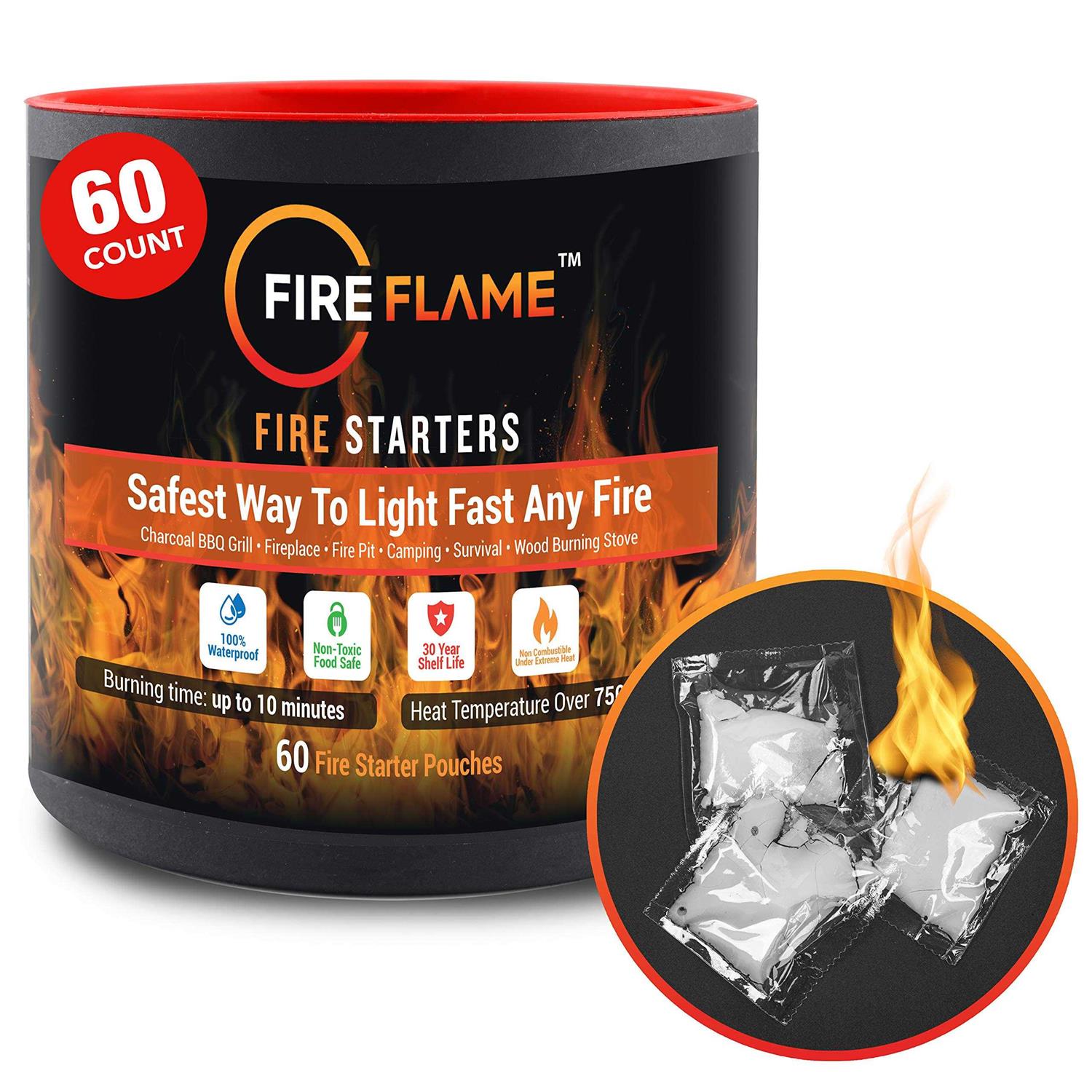 Fireflame Quick Instant Fire Starter 100% Waterproof All-Purpose Indoor & Outdoor FireStarter