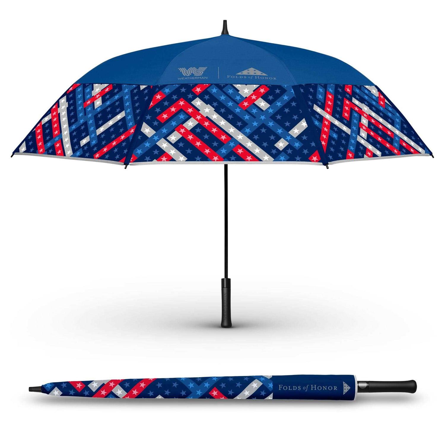 Weatherman Umbrella Collapsible Umbrella Windproof Umbrella Resists Up to 55 MPH Winds