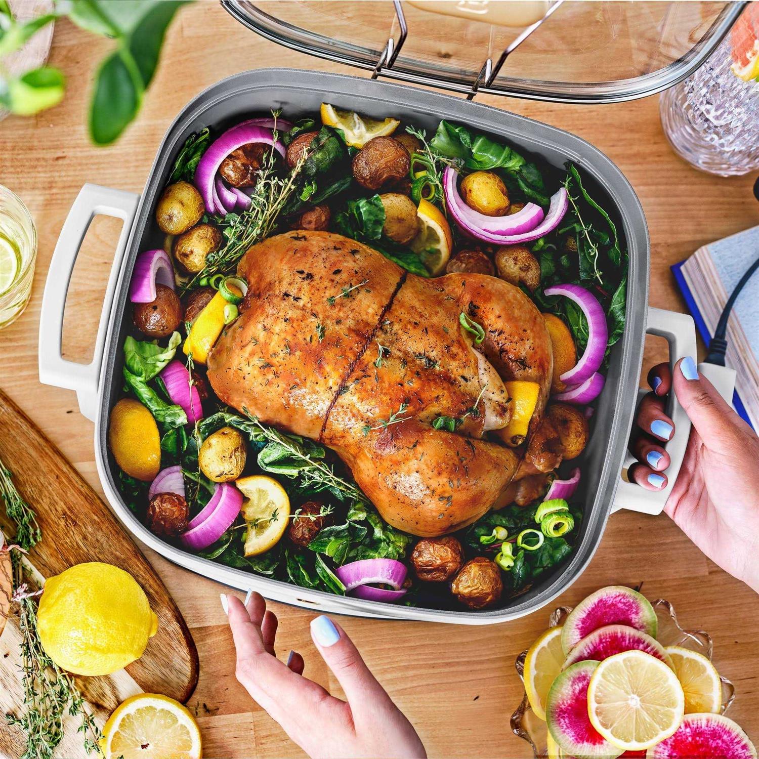 Beautiful 5-in-1 Electric Expandable Skillet Drew Barrymore