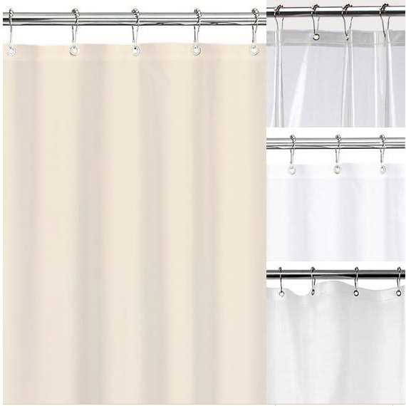 Zenna Home Super Heavyweight Vinyl Shower Curtain Liner