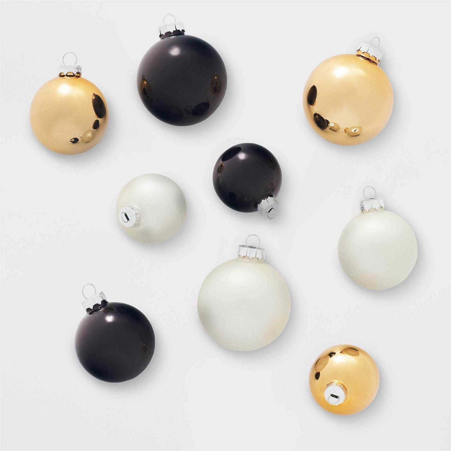 Wondershop 42ct Round Glass Christmas Tree Ornament Set