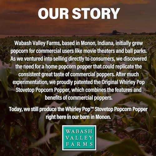 Whirley Pop Stovetop Popcorn Popper Wabash Valley Farms
