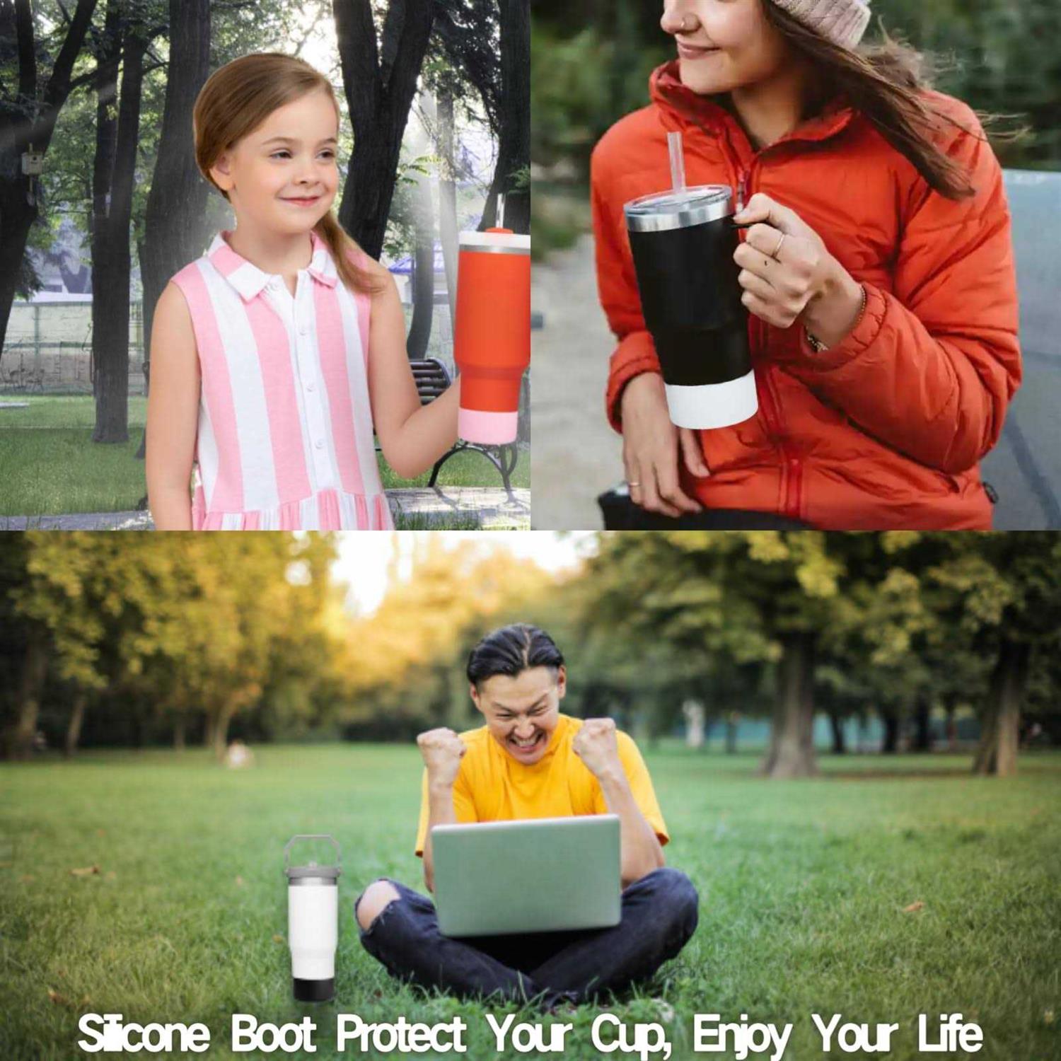 LONPARRY 2-Pack Silicone Boot for Stanley 40 30 oz Quencher Adventure Tumbler