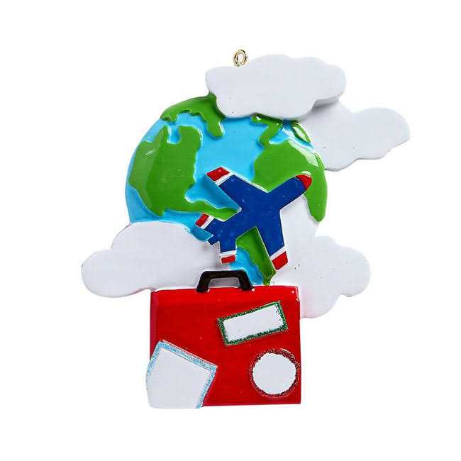 World Travelers Personalized Christmas Ornament