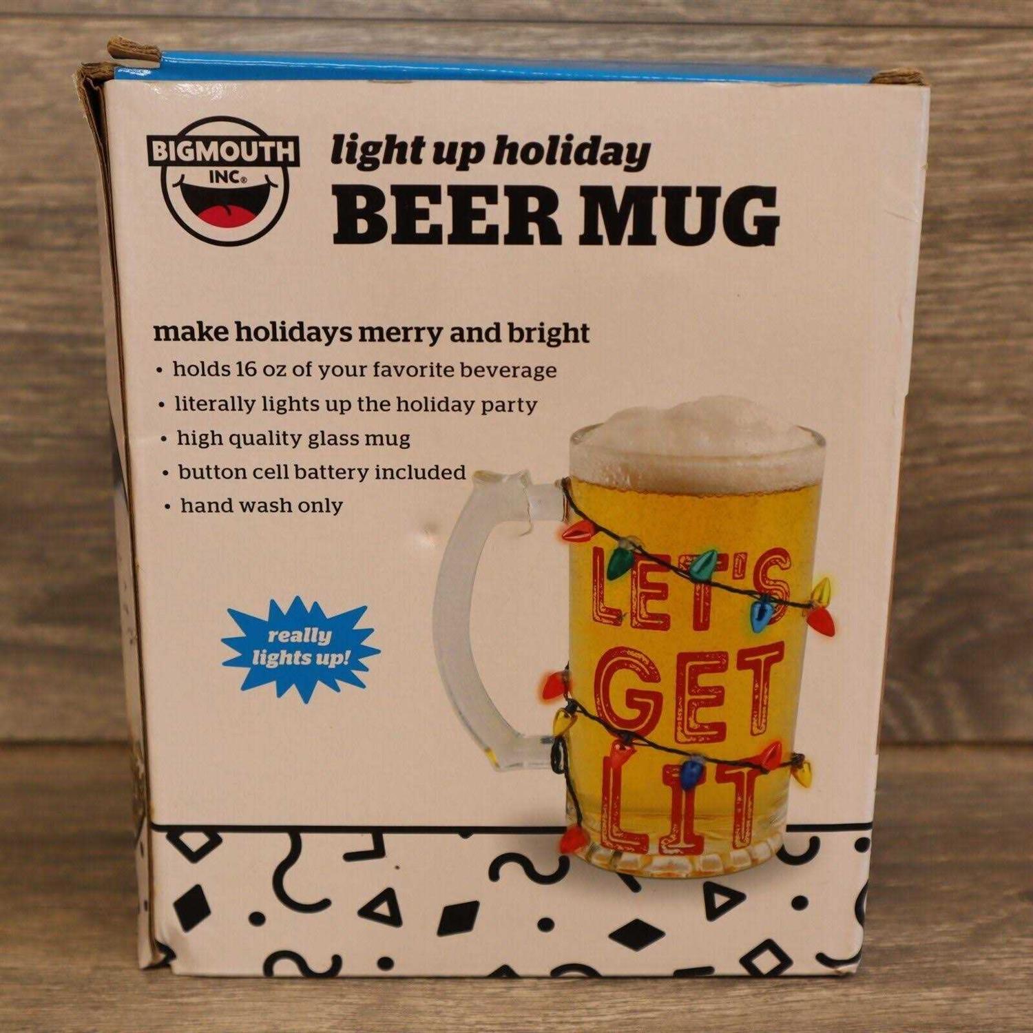 Bigmouth Inc. Get Lit LED Holiday Beer Glass
