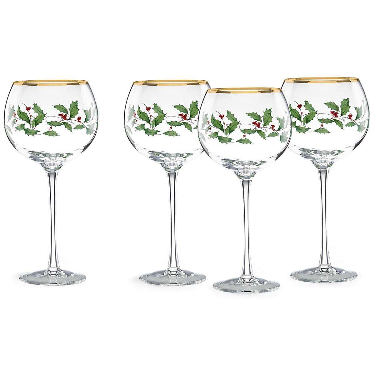 Lenox 4-Piece Holiday Wine Glass Set