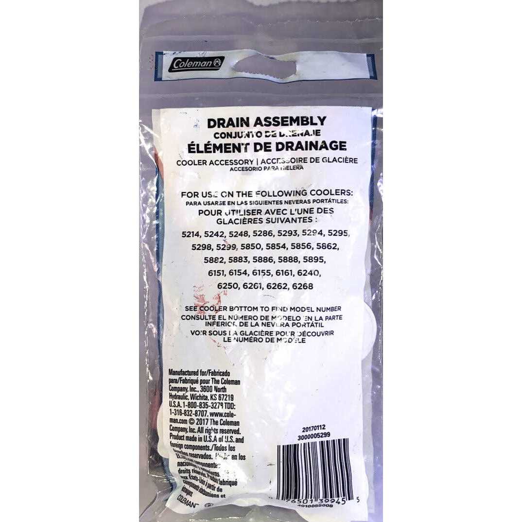 Coleman Cooler Drain Assembly