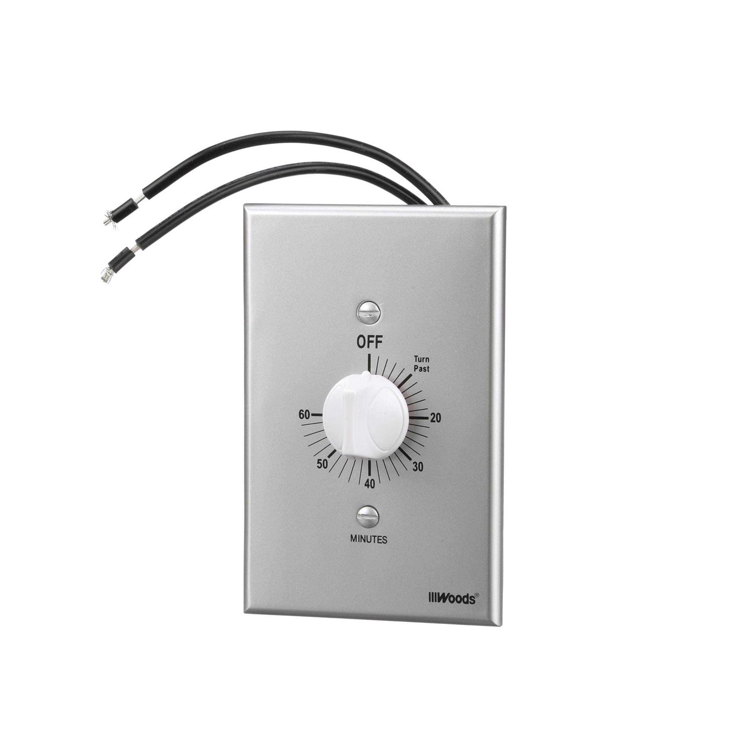 Woods 59719 In Wall 60 Minute Spring Wound Countdown Timer