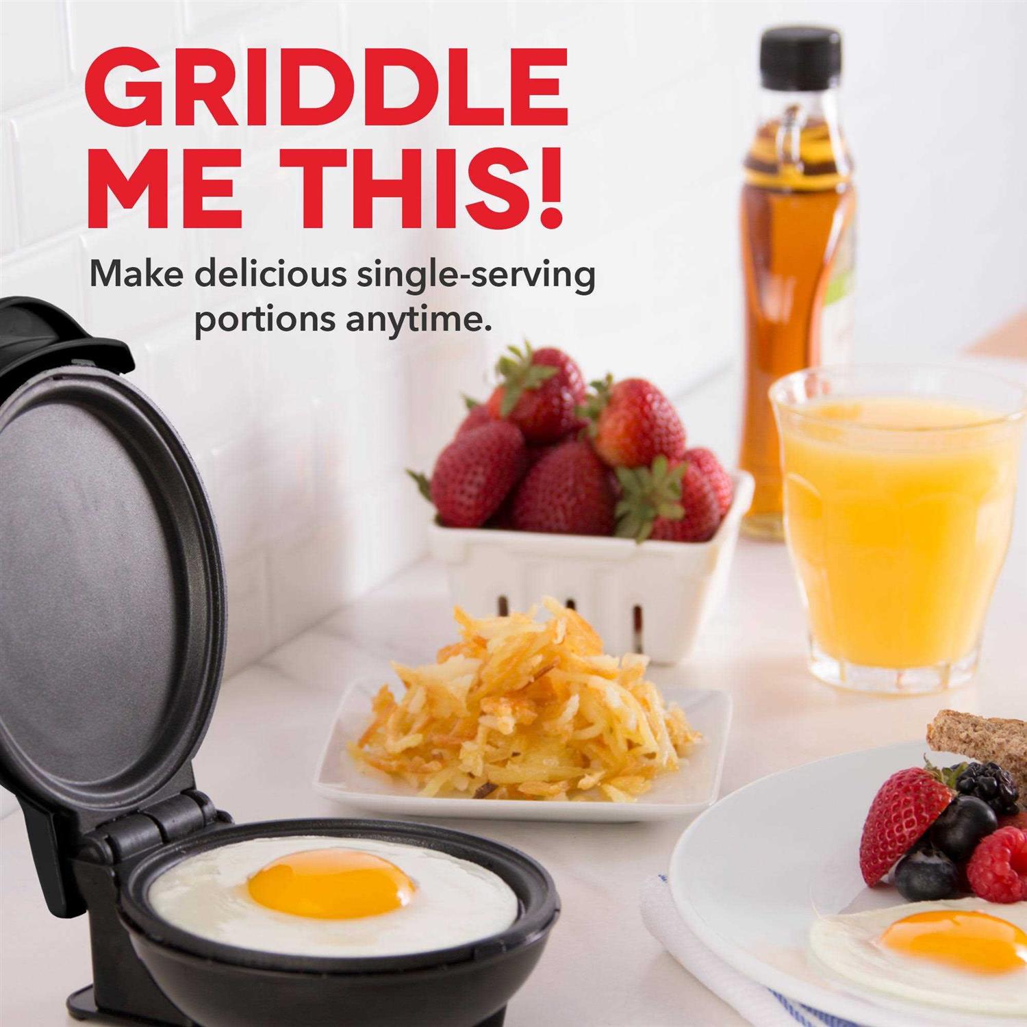 Dash Mini Maker Electric Round Griddle For Individual Pancakes Cookies Eggs & Other On The Go Breakfast