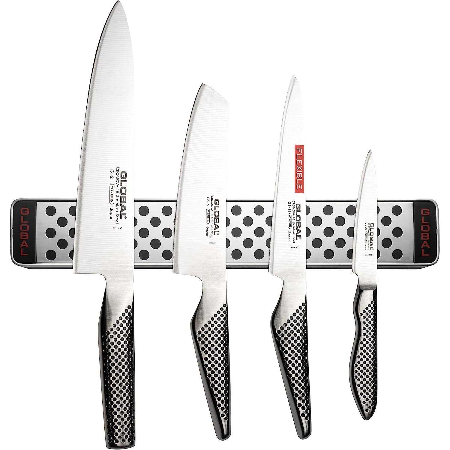 Global Classic 5 Piece Magnetic Knife Bar Set
