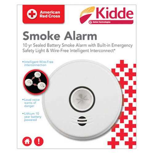 Kidde Wire-Free Interconnected Hardwired Smoke Alarm with Egress Light 21027326