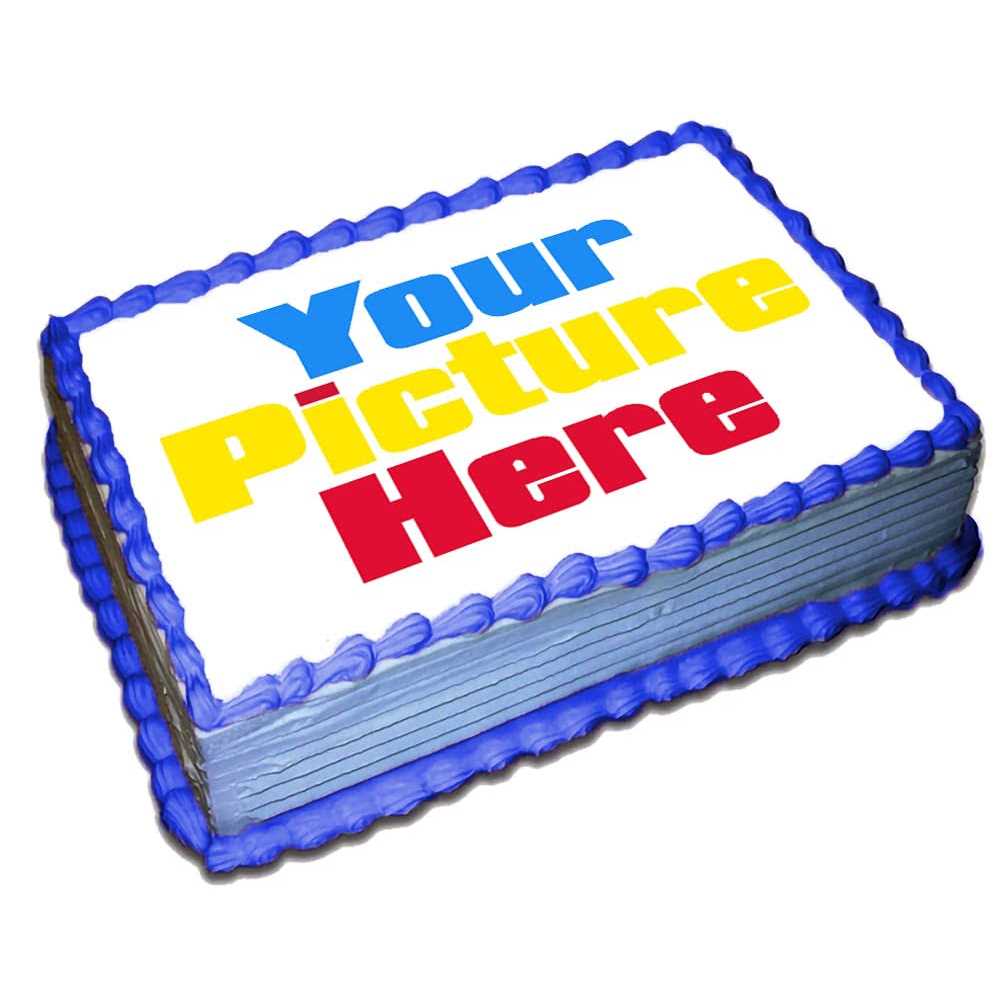 Custom Cake Image Personalized Make your Own Cake Toppers 1/4 8 x 11 Inches Birthday Cake Topper