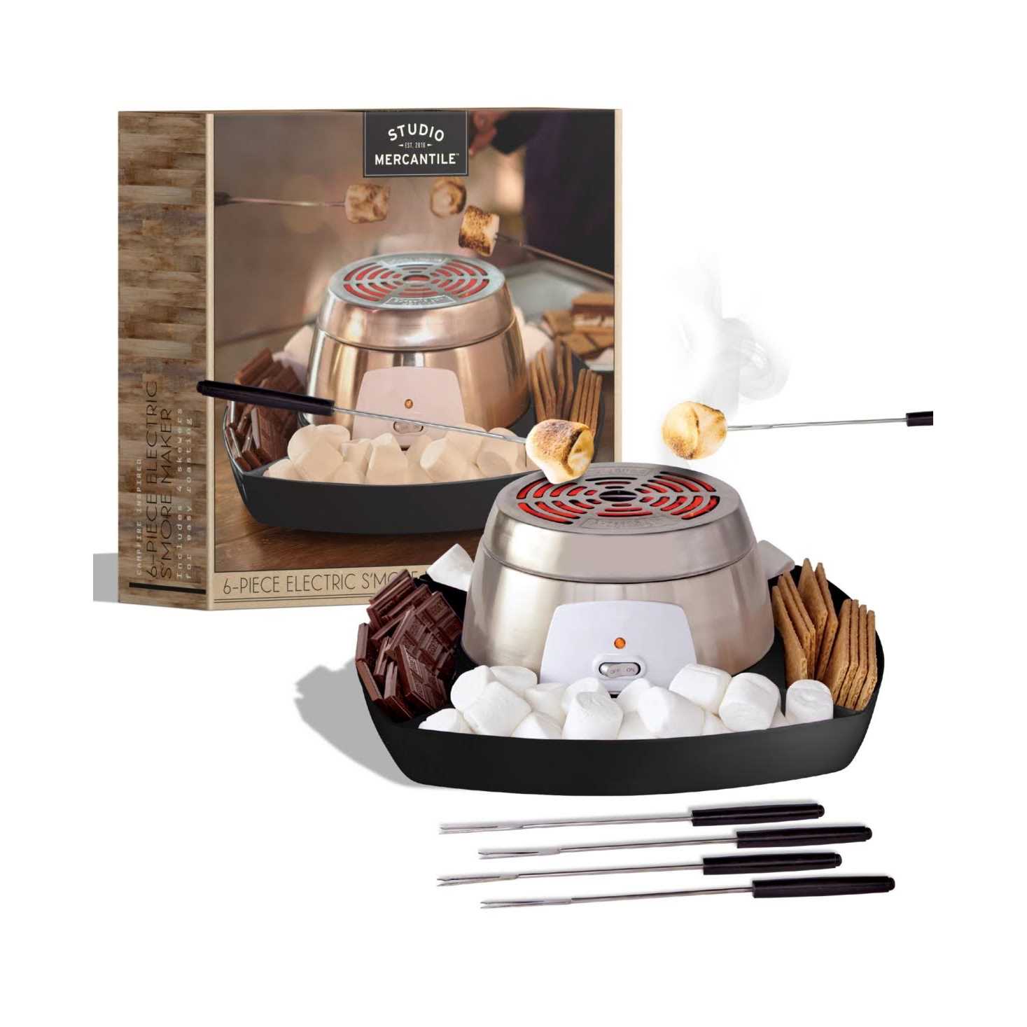Studio Mercantile Electric Tabletop Smores Maker for Indoors Set
