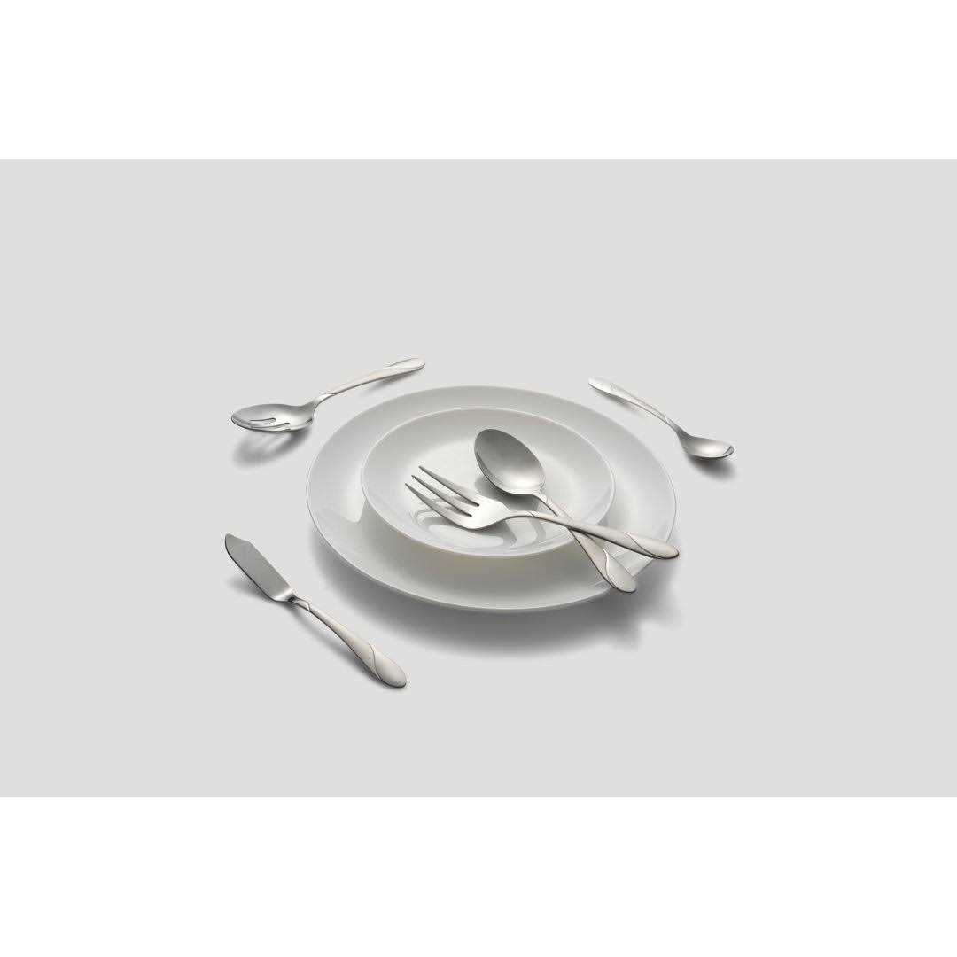 Cambridge Silversmiths Swirl Sand 89-Piece Flatware Set