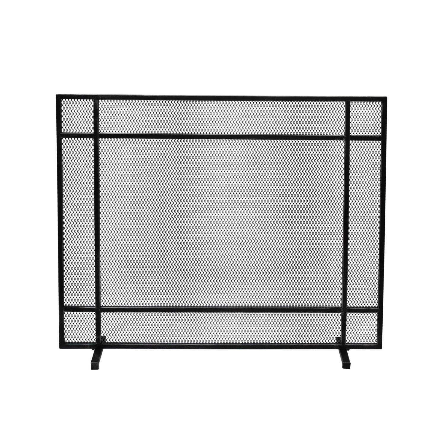 Noble House Cabarrus Modern Single Panel Iron Firescreen