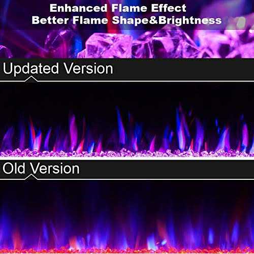 Xbeauty 50 Electric Fireplace in-Wall Recessed and Wall Mounted 1500w Fireplace Heater