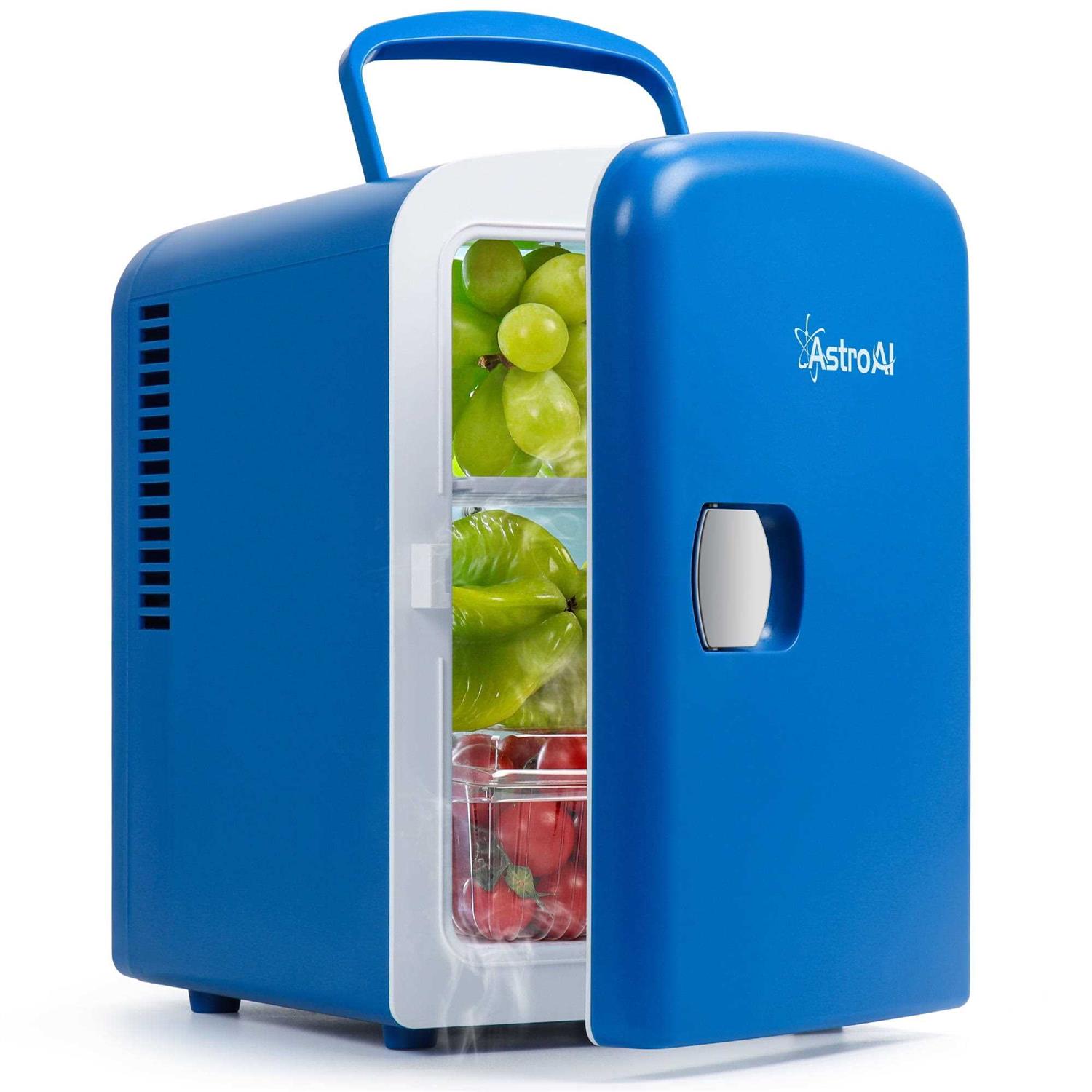 AstroAI Mini Fridge 4 Liter/6 Can AC/DC Portable Thermoelectric Cooler and Warmer for Skincare
