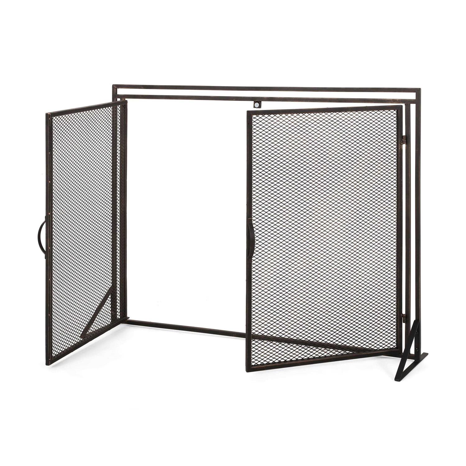 GDFSTUDIO Kolten Modern Iron Fireplace Screen