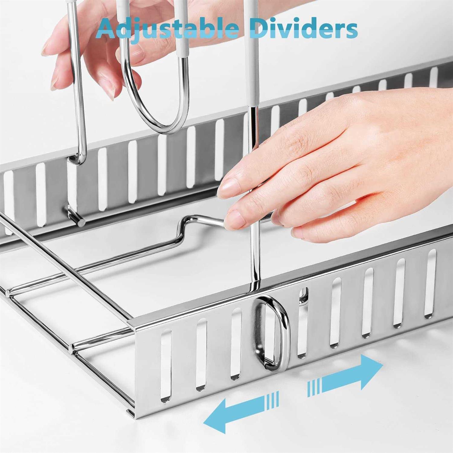 ORDORA Pots and Pans Organizer for Cabinet 8 Tier Pot Rack with 3 DIY Methods