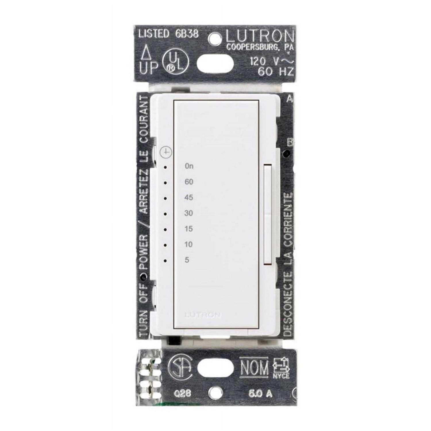 Lutron Timer Switch MA-T51H-WH