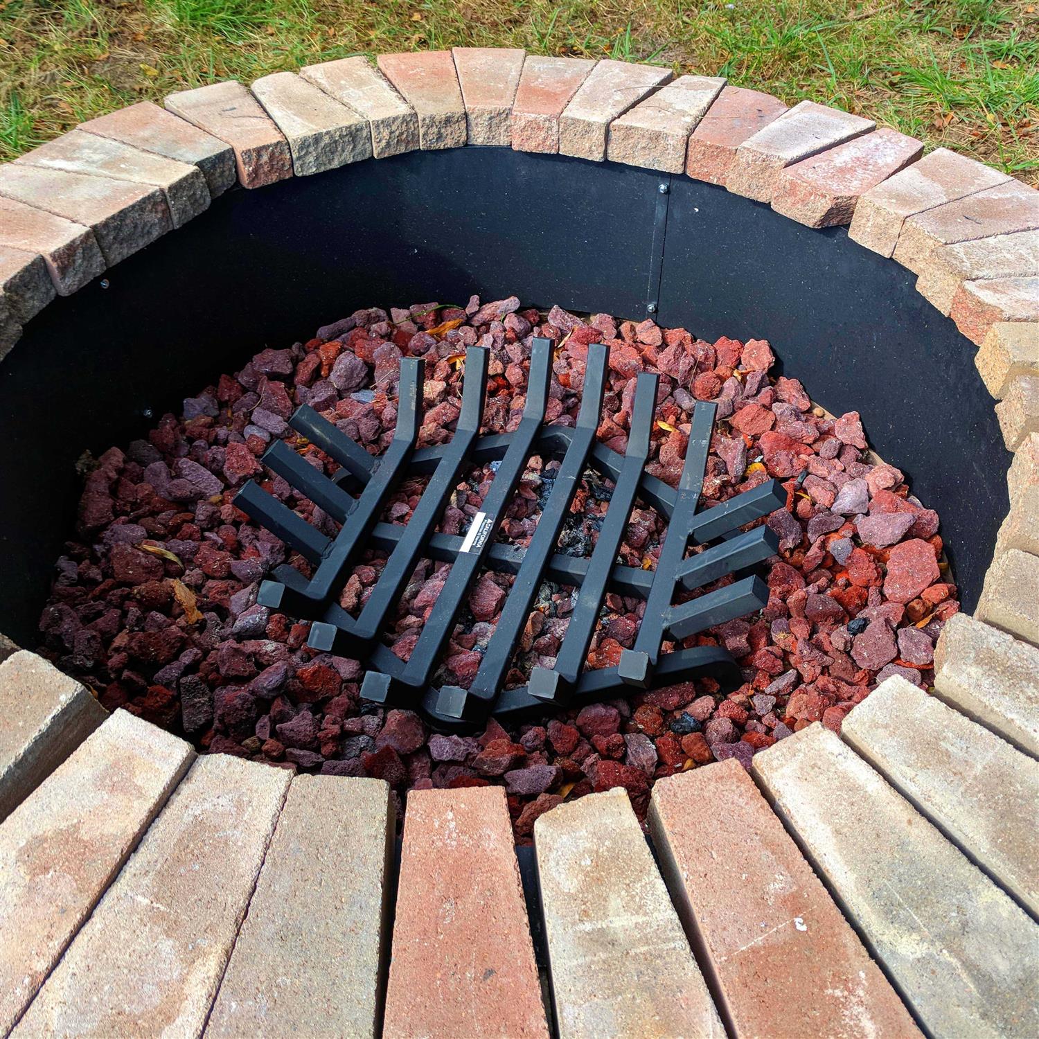 Titan Great Outdoor Hexagonal Fire Pit Grate Wood Burning Fireplace Accessory