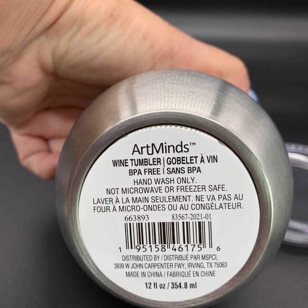 ArtMinds 12-Ounce Stainless Steel Wine Tumbler