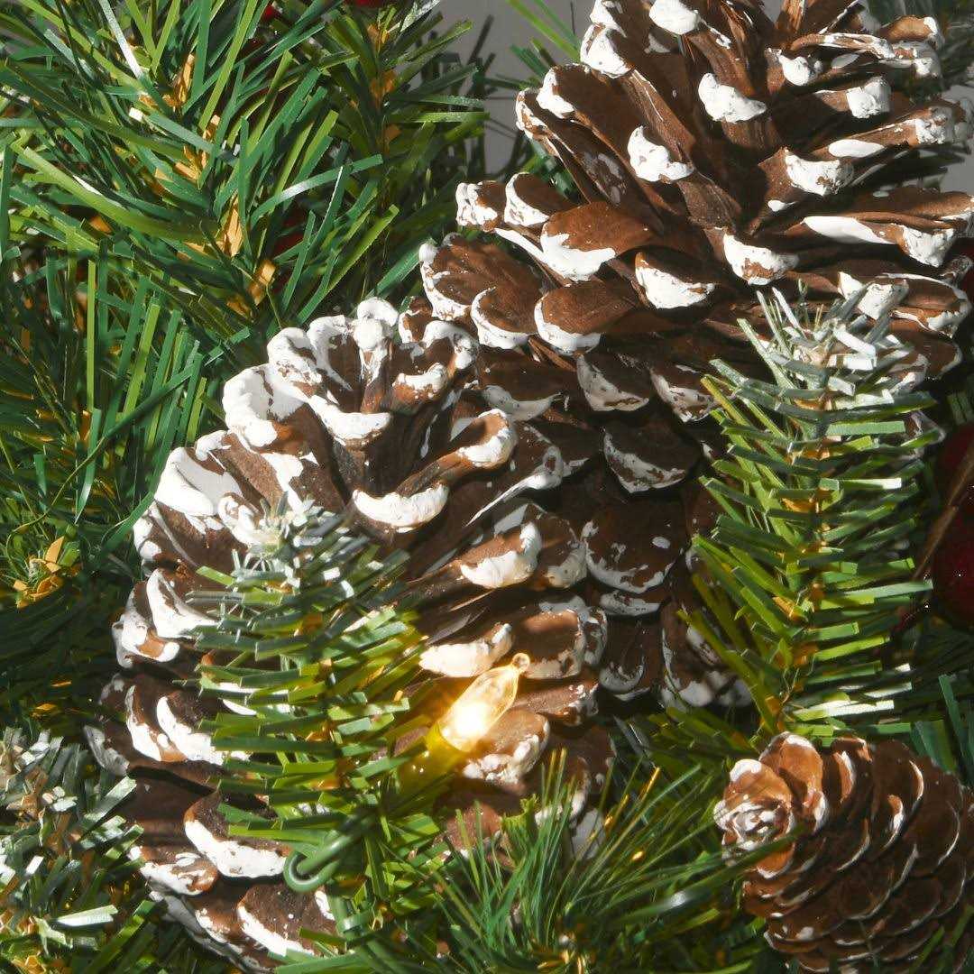 The Holiday Aisle® Torrens Frosted Berry Lighted PVC Wreath