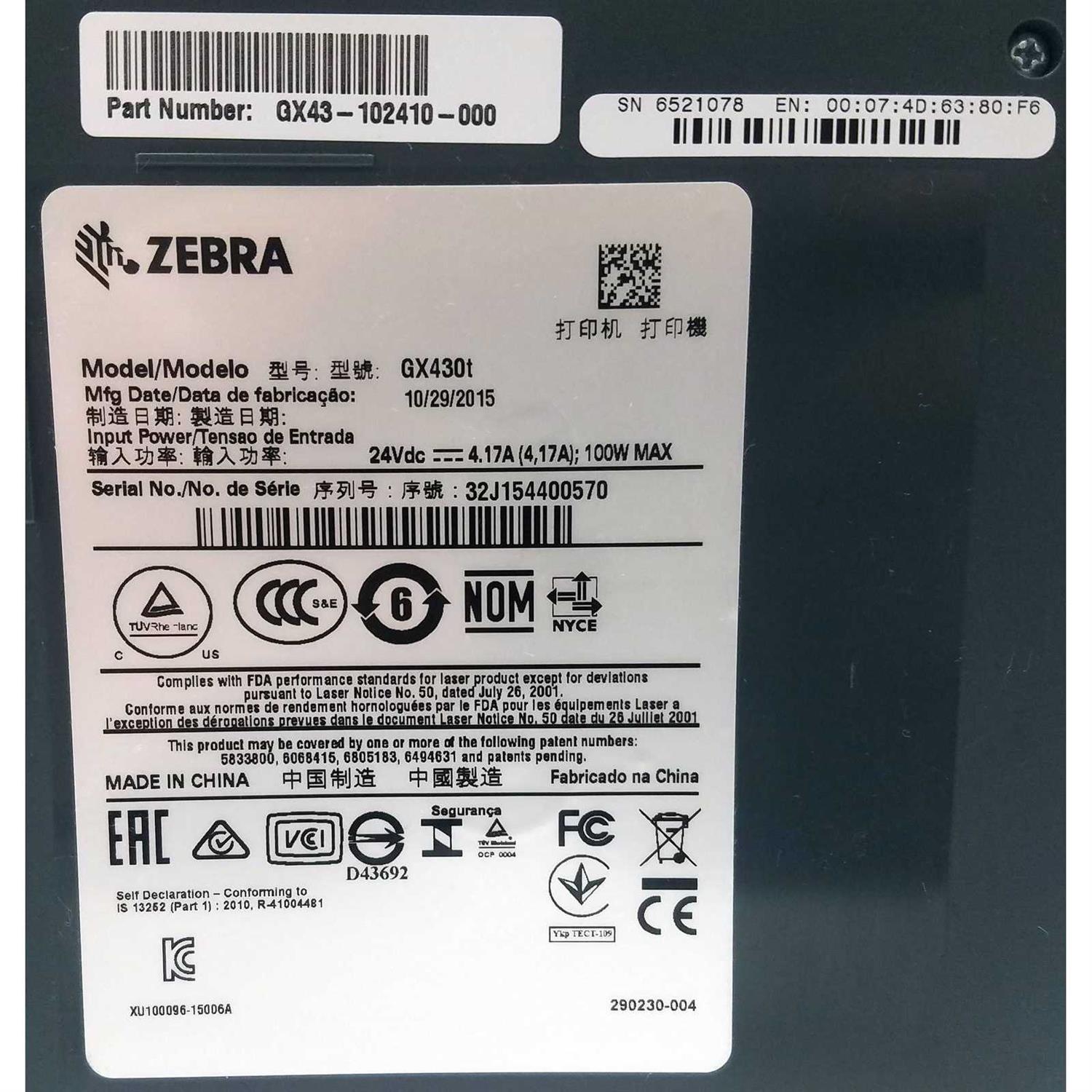 Zebra GX Series GX430t