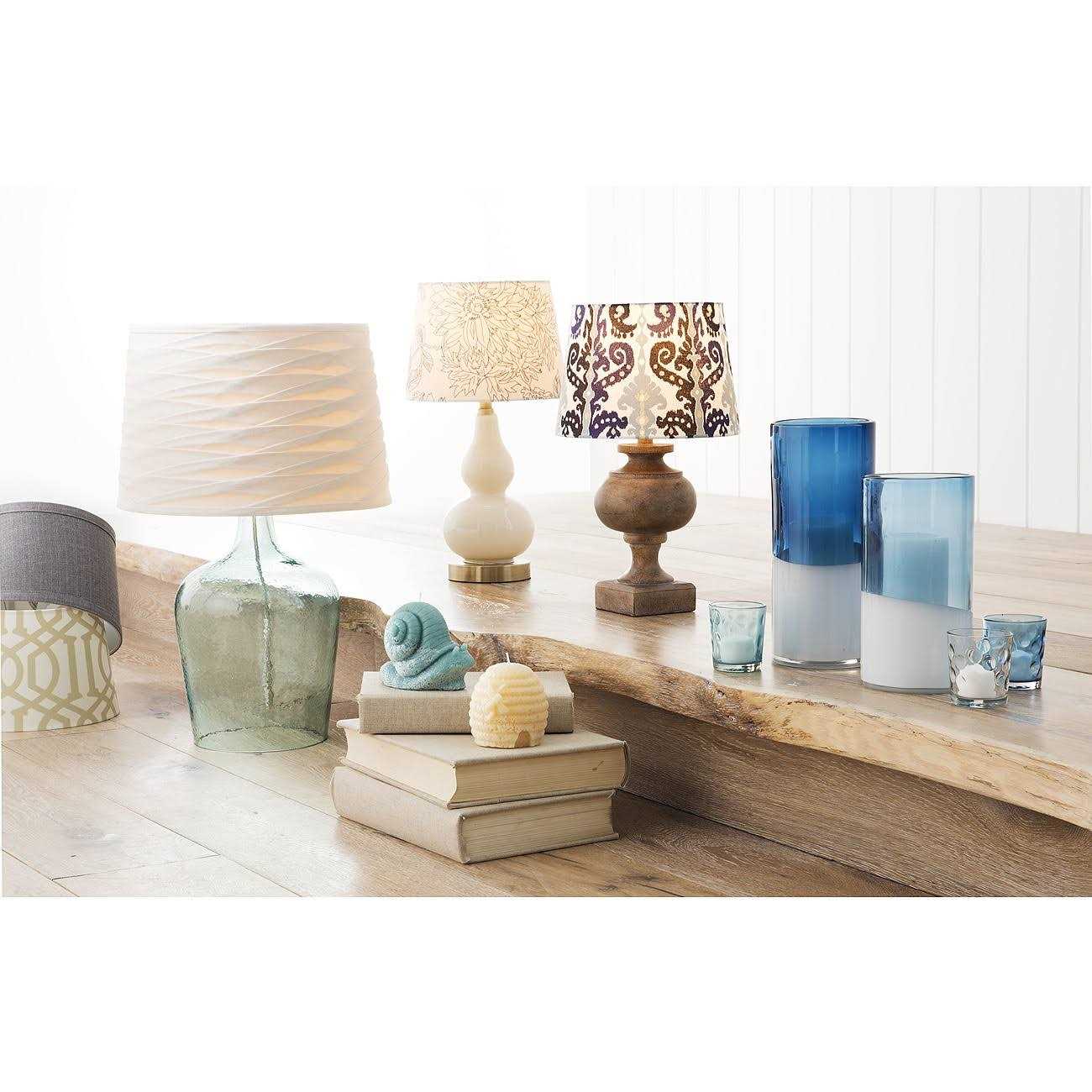 Threshold Linen Overlay Modified Drum Large Lamp Shade Ivory