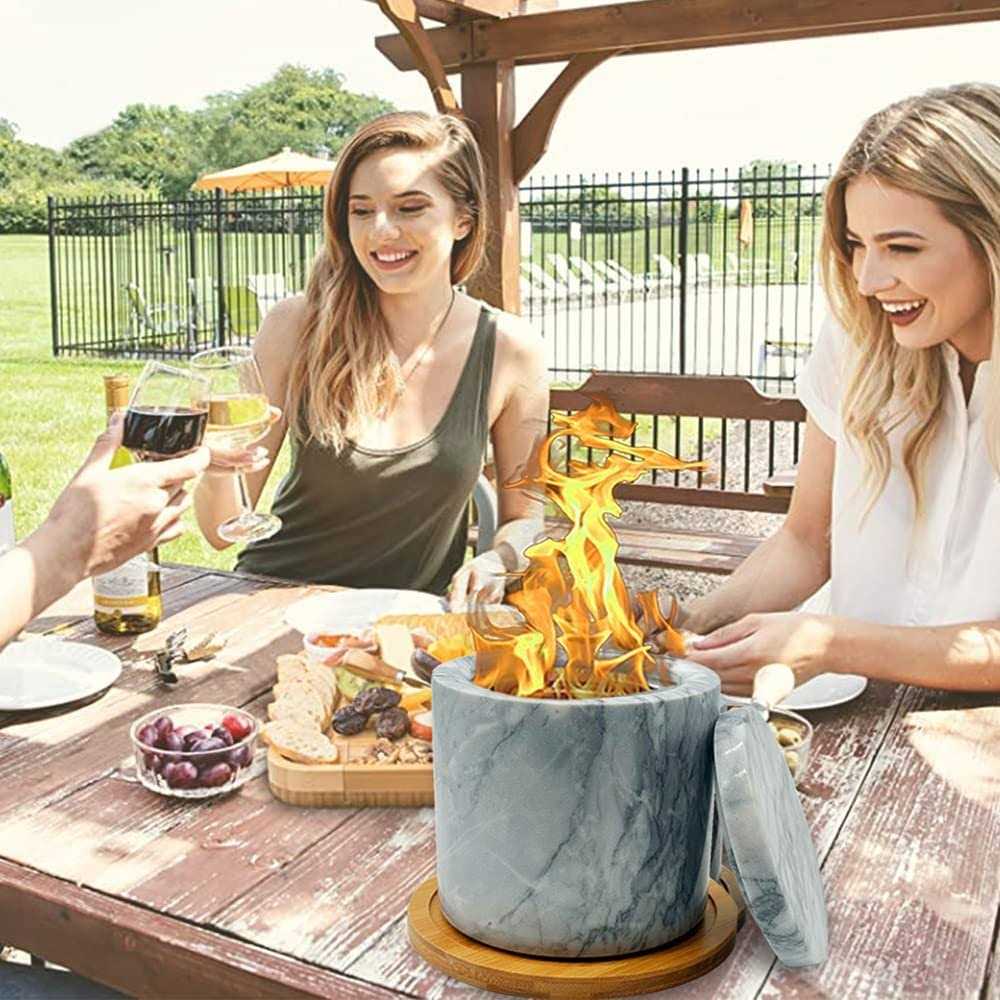 Tabletop Fire Pit Bowl Indoor Outdoor for Smores,Table Top Fire Pit Bowl,Table Top Firepit for Outside Patio