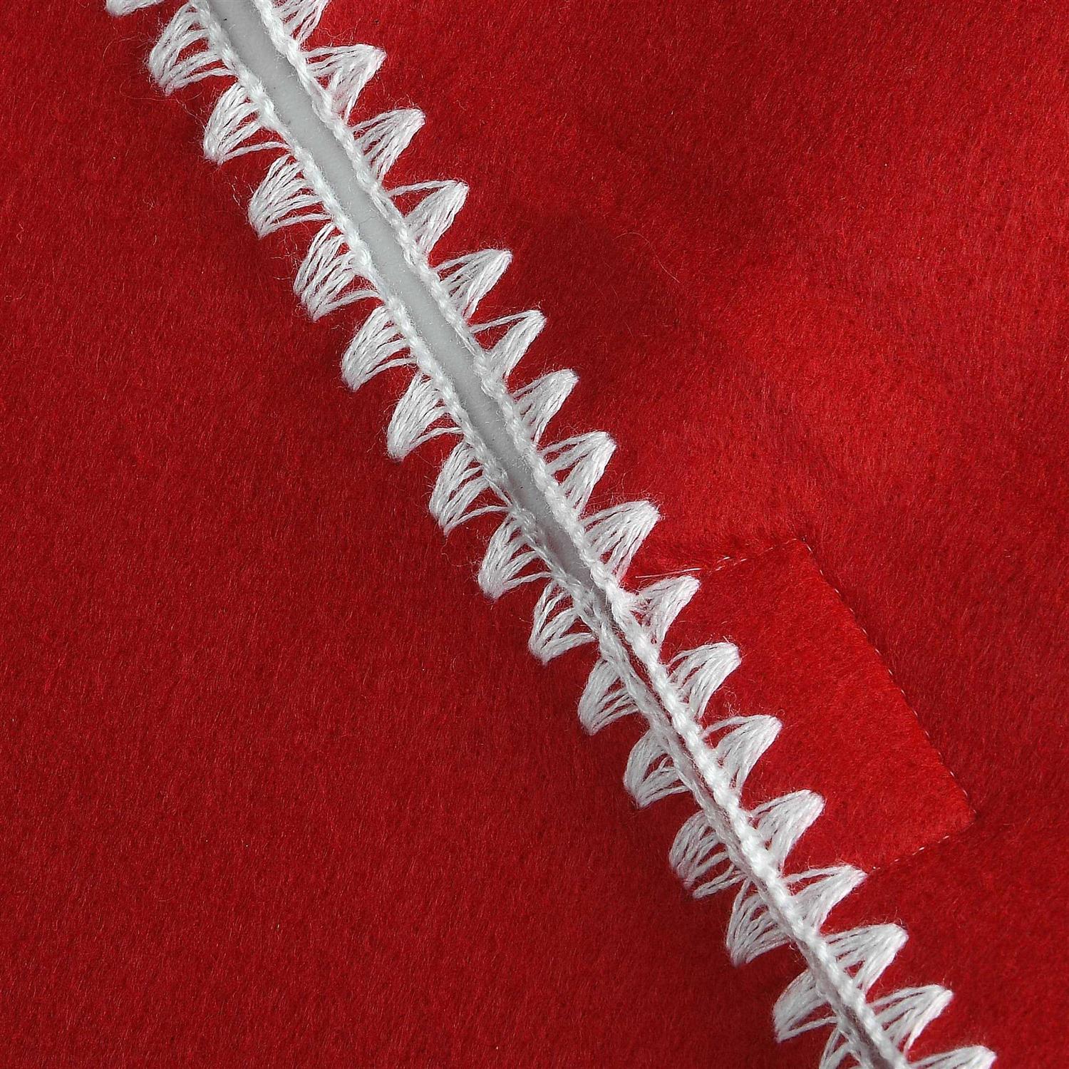 National Tree Company General Store Scalloped Red Christmas Tree Skirt