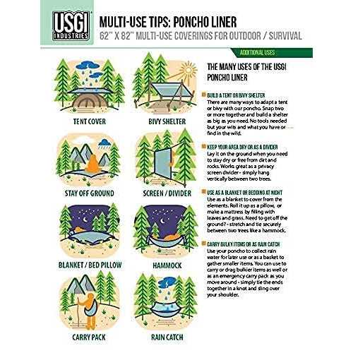Usgi Industries Military Woobie Blanket Thermal Insulated Camping Blanket
