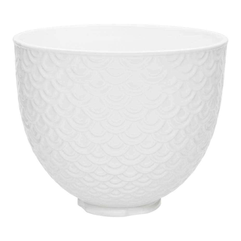 KitchenAid 5-Qt White Mermaid Lace Ceramic Bowl