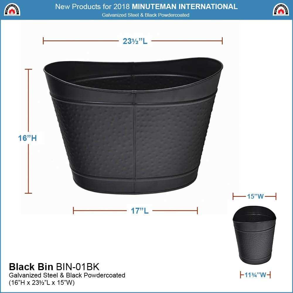 Minuteman Black Bin BIN-01BK