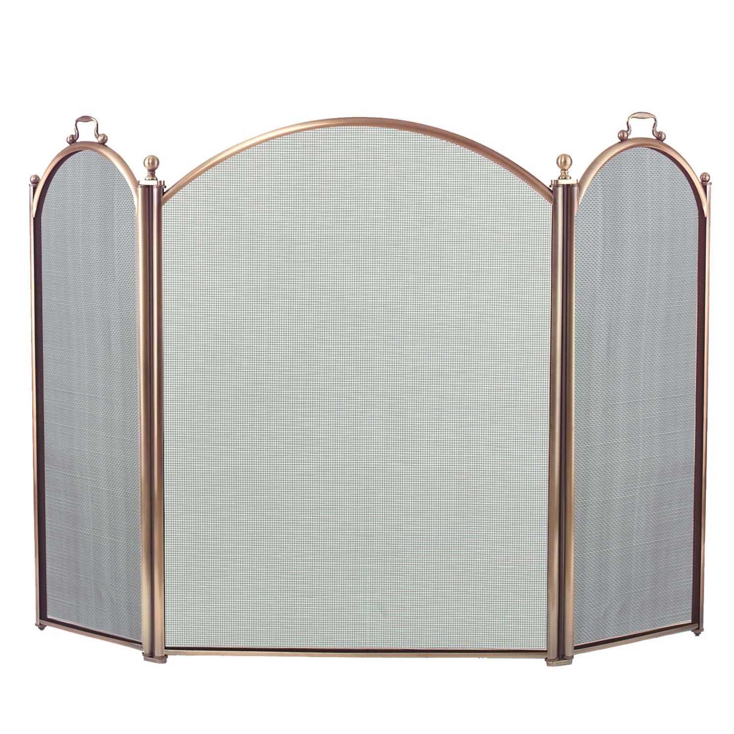 Dagan 3-Fold Arched Antique Brass Screen