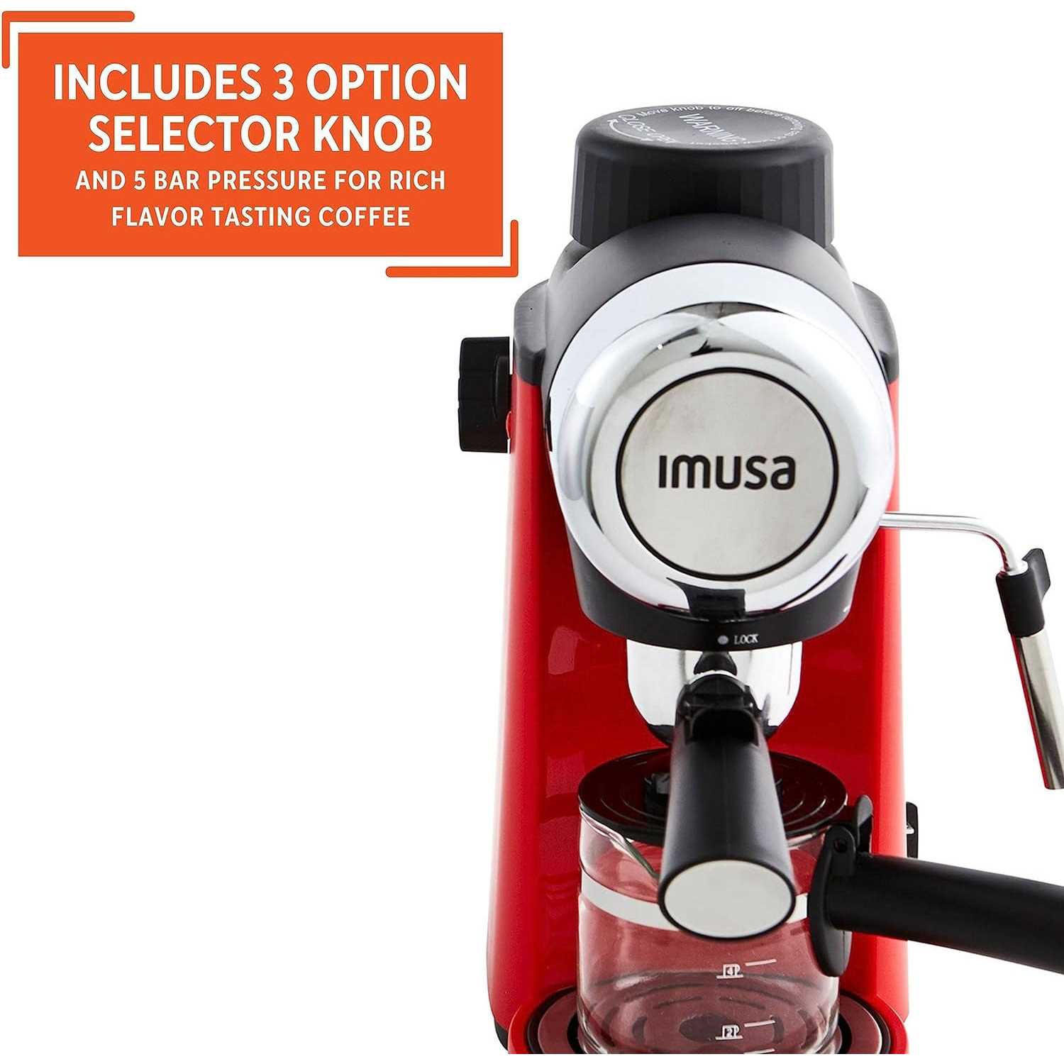IMUSA 4 Cup Espresso Cappuccino Maker