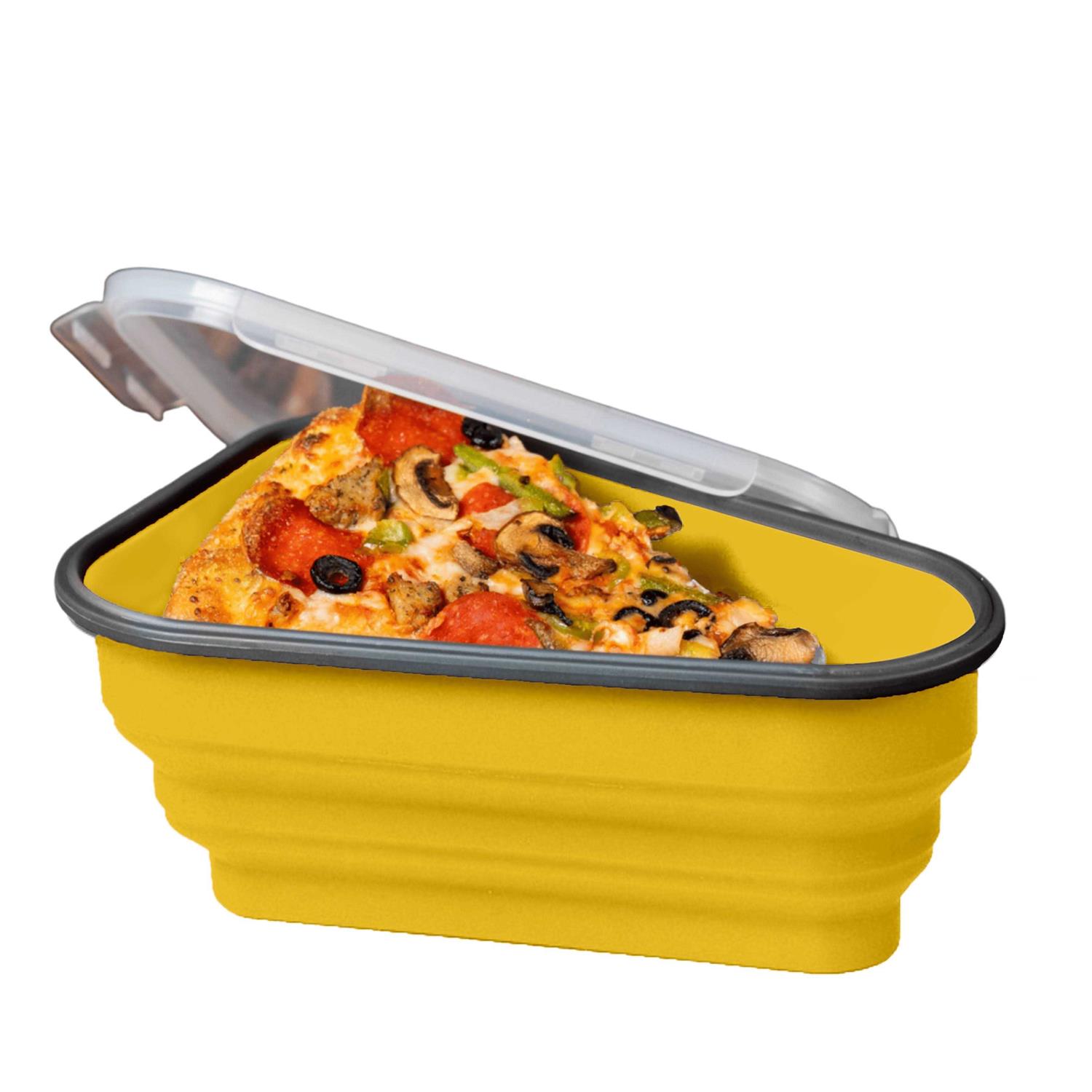 Pizza Pack The Perfect Reusable Pizza Storage Container with 5 Microwavable Serving Trays