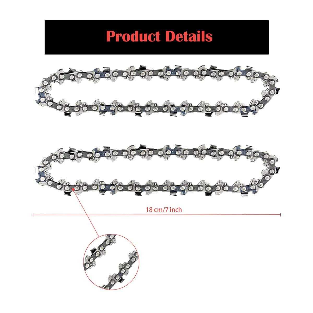 Zinyeme 4 Inch Mini chainsaw chain Replacement cordless Battery Powered Electric Portable chainsaw chain