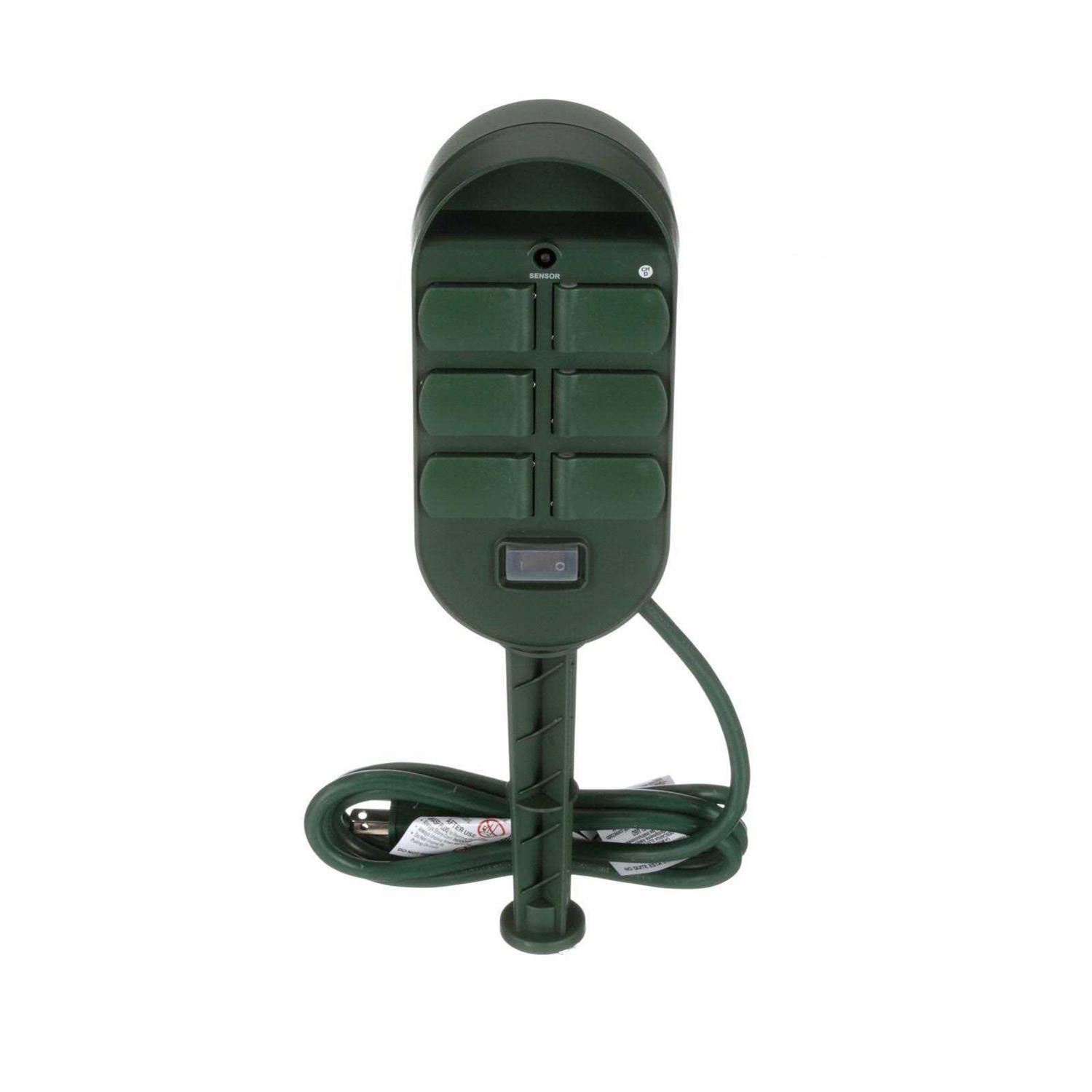 Woods 6 Outlet Power Stake with Timer & Remote Control