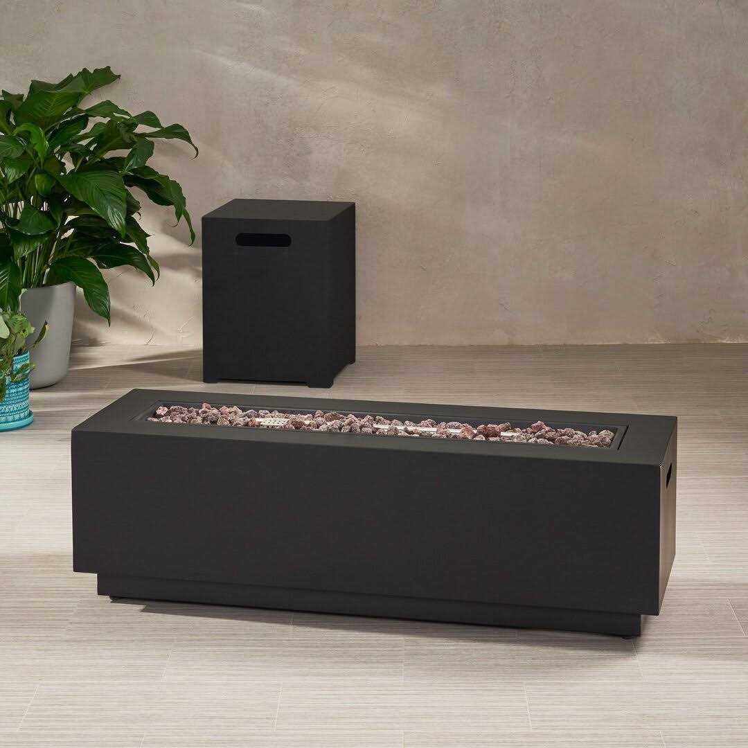 Wade Logan® Anaka Aluminum Propane Outdoor Gas Fire Pit Table