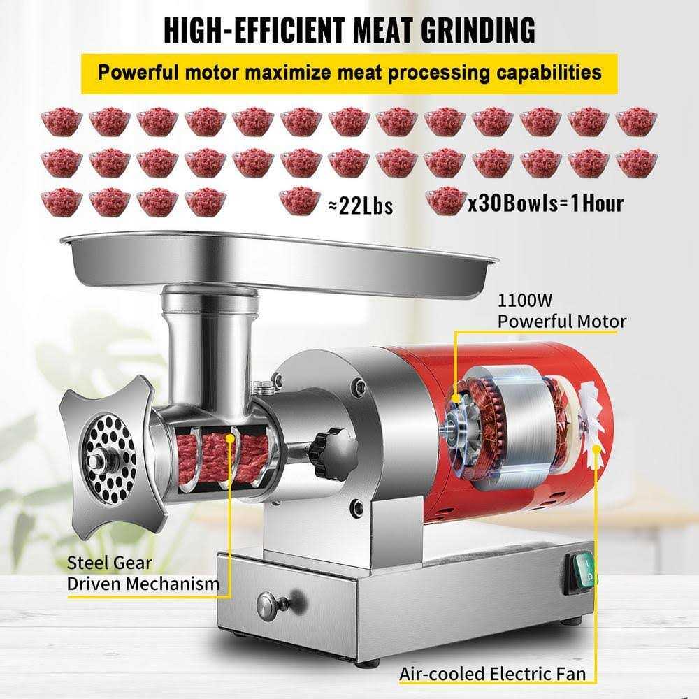 VEVOR Electric Meat Grinder Meat Grinder Machine Electric Meat Mincer with 2 Grinding Plates