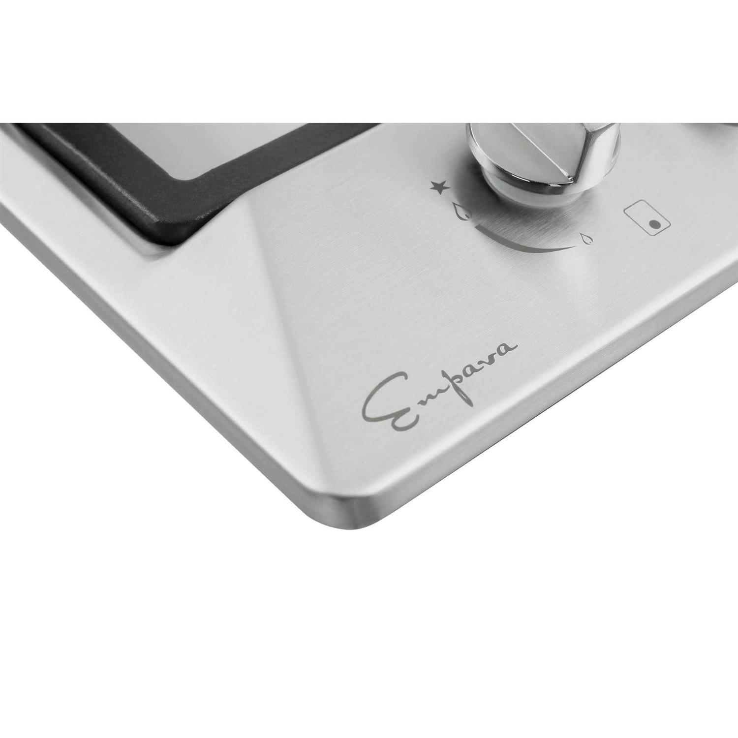 Empava 12 in. Gas Cooktop in Stainless Steel with 2 Sealed Burners LPG Convertible Stove EMPV-12GC29